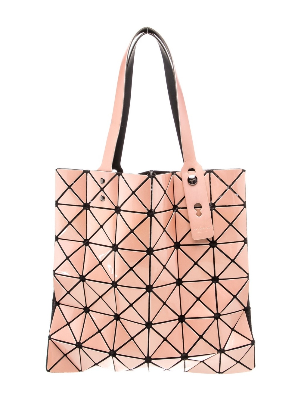 Bao Bao Issey Miyake Lucent Prism Tote Bag peach Mauve tiles